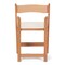 Atlas Commercial Products Wood Folding Chair, Natural with Ivory Pad WFC5NTIC - alternate 6